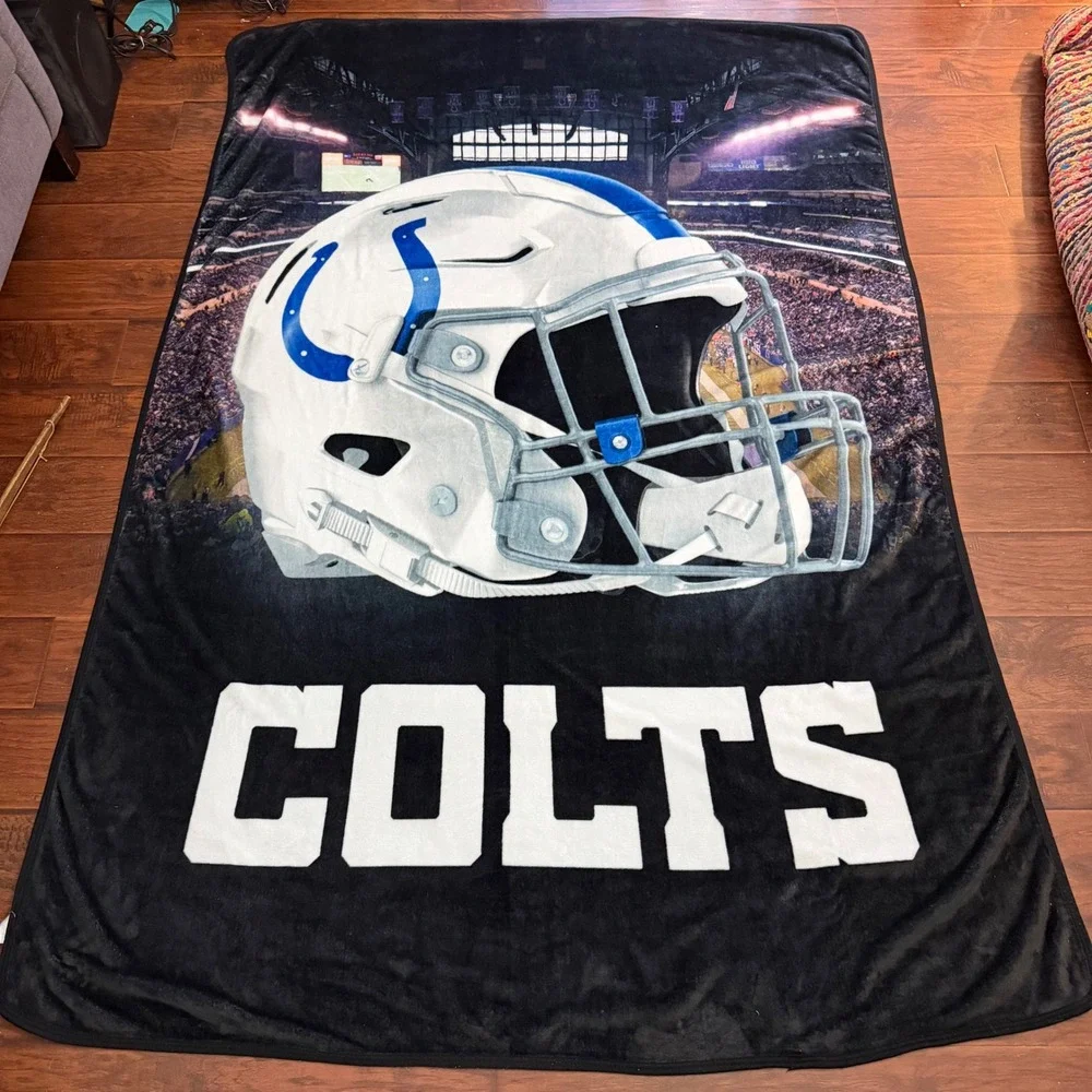 Northwest Indianapolis Colts NFL Stadium Helmet Plush Fleece Throw Blanket 2022